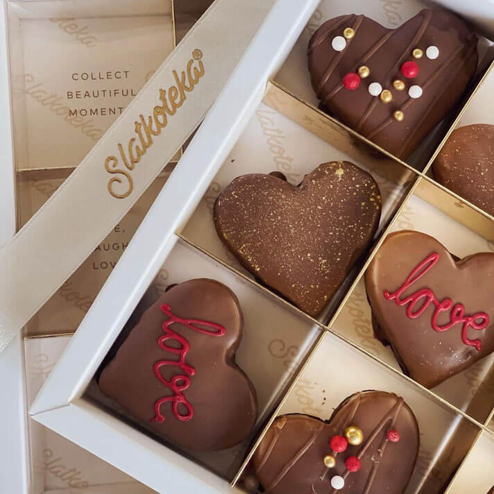 Mini brauni u obliku srca